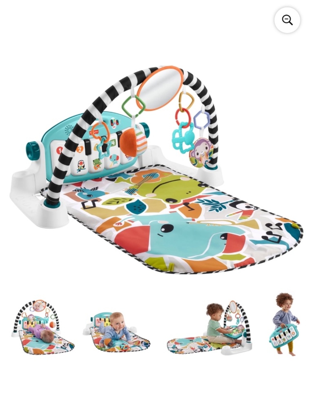 BRAND NEW Fisher Price Glow and Grow Kick and Piano Gym (Blue) - Baby Play Mat
